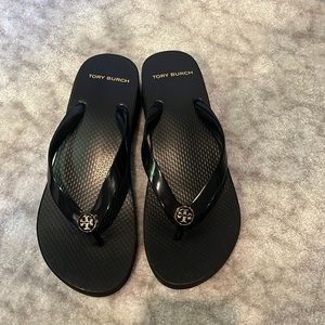 Tory Burch platform flip flops.